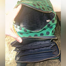 Kate Spade ♠️ Chelsea Green & Navy Blue Polka Dot Backpack & Matching Wallet
