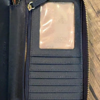 Michael Kors Blue Pebble Grain Leather Key/Coin/credit card Pouch A4