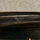Vintage Jimmy Choo Black Leather Star Studded Long Zipper Wallet