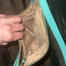 Kate Spade Blue Crossbody Bag with Structured Shape and Gold Accents-Harper NWOT