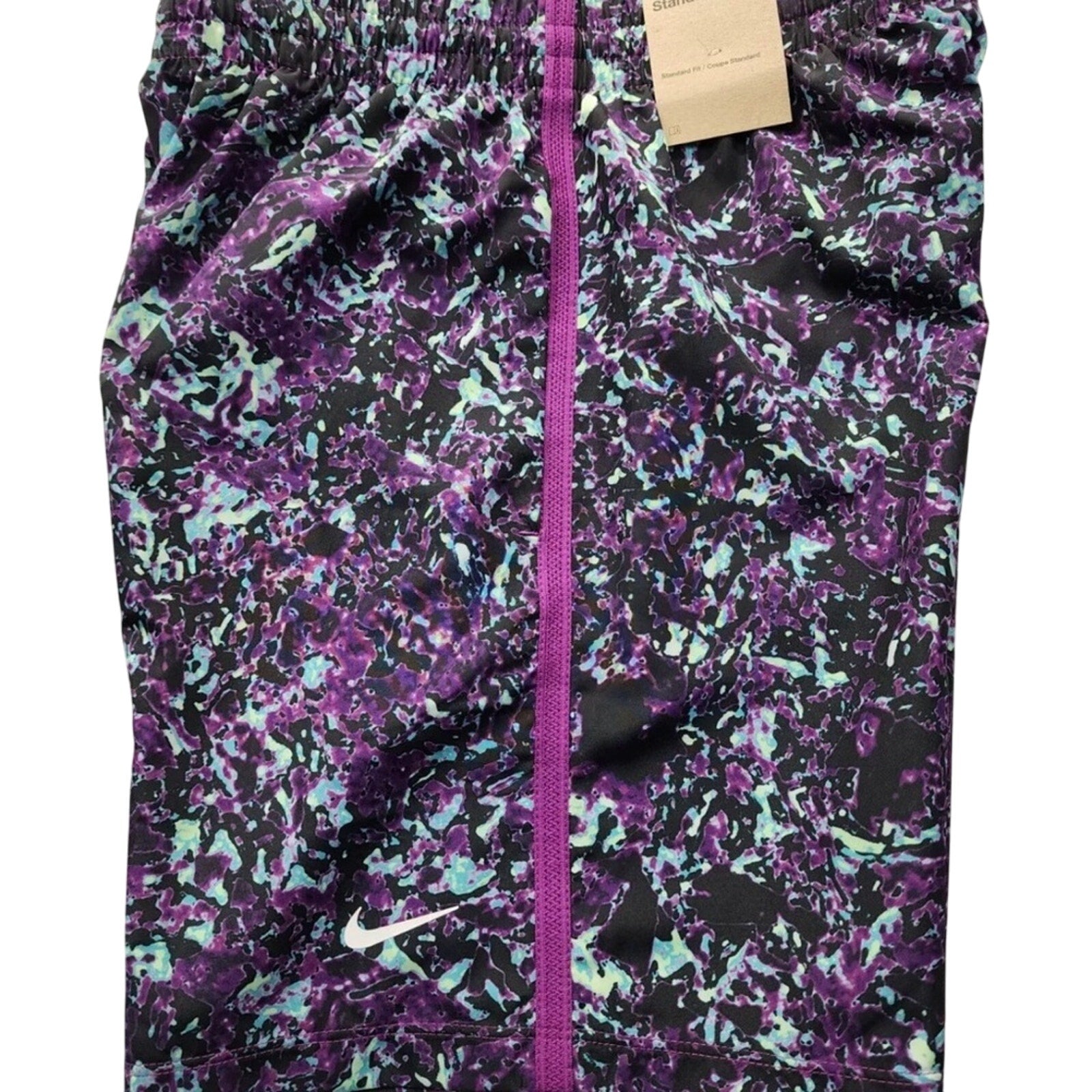 Youth - Girls Nike Purple Patterned Shorts