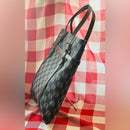 LOEWE Anagram tote bag handbag PVC leather navy light blue dark brown Rare