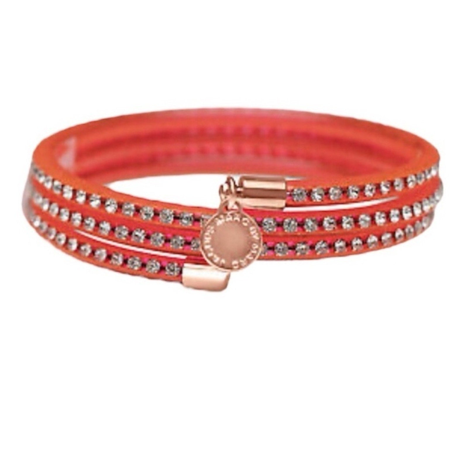 Marc By Marc Jacobs Slinky Pink Bracelet Wrap around with crystal detail…