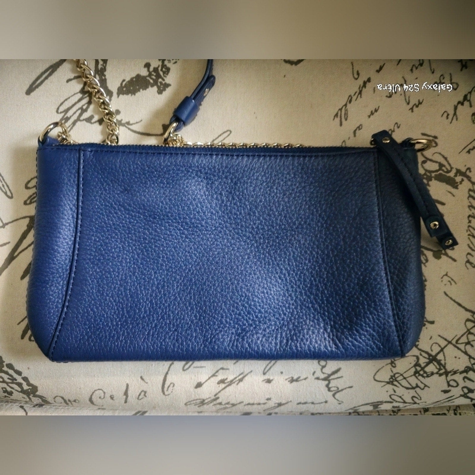 Kate Spade ♠️Wellesley Blue Byrd Leather Shoulder Bag Gold Chain NWOT