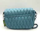 Badgley Mischka Blue and Silver Quilted Crossbody Bag