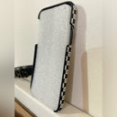 Checkerboard Logo Leather Wristlet Case For iPhone XR