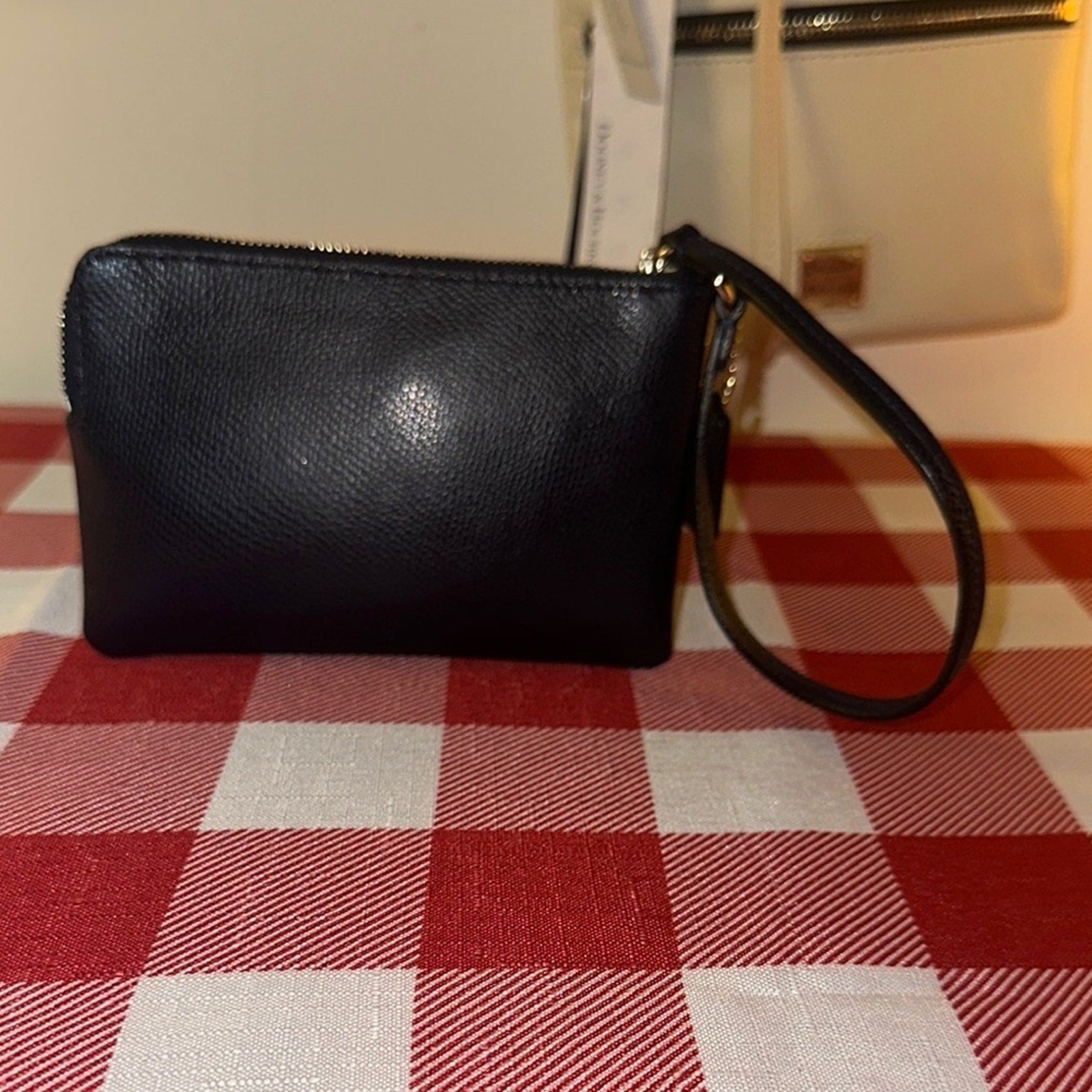 Coach Midnight Blue Wristlet EUC