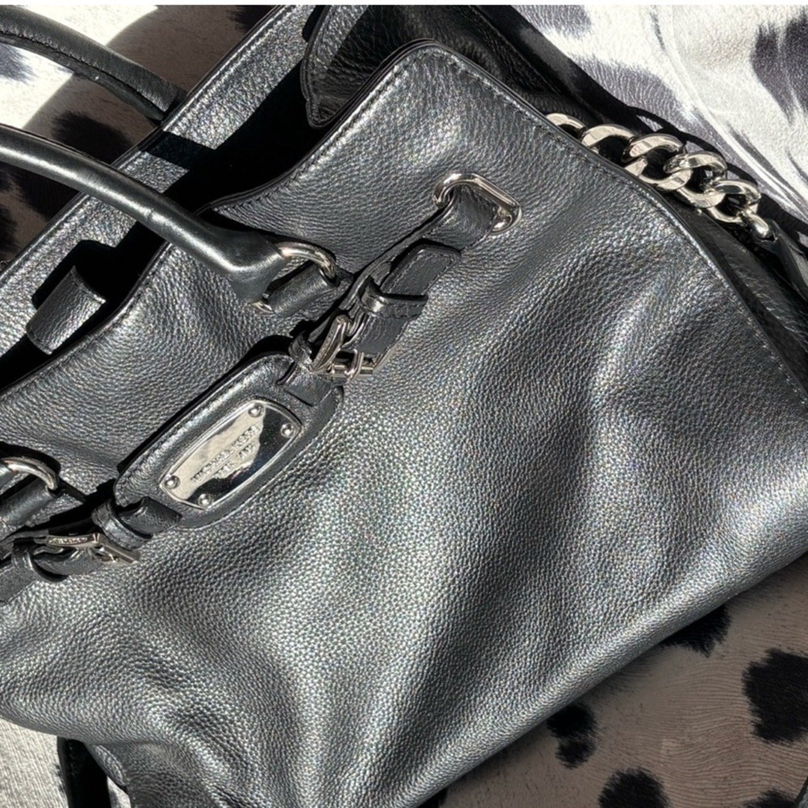 Michael Kors Hamilton large Size Black Leather