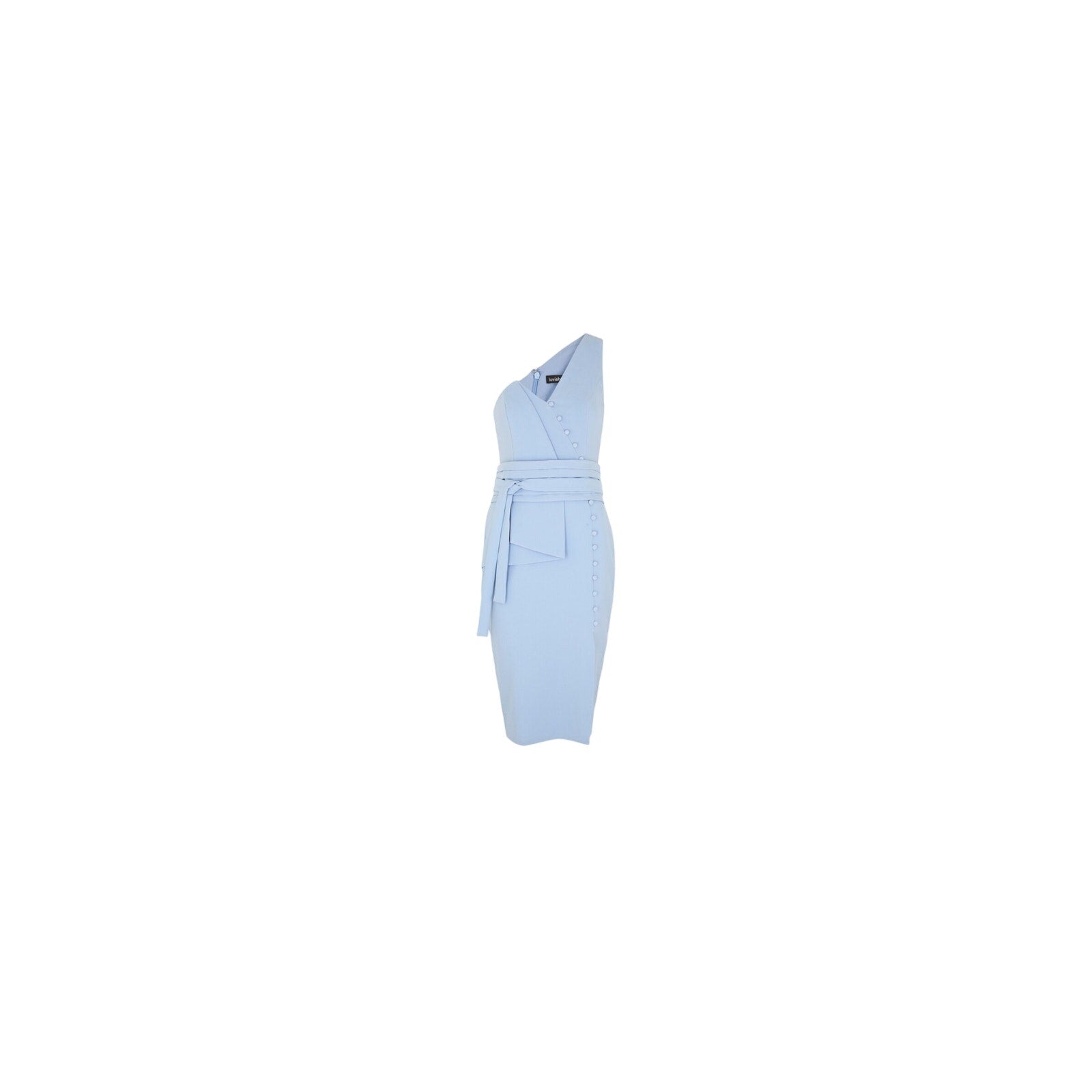 Lavish Alice Cornflower Blue One-shoulder Midi Dress
