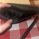 New Kate Spade Glimmer Boxed Medium Flap Phone Wristlet Wallet Black NWOT
