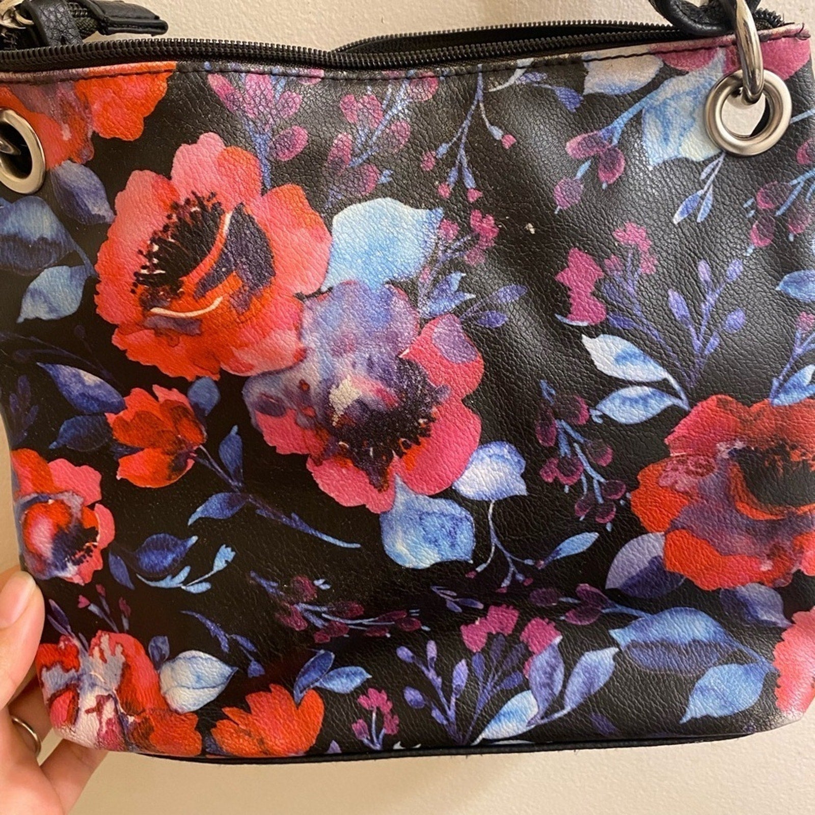Rosetti Floral Adjustable Crossbody/Shoulder Bag