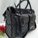 Vintage Dooney & Bourke Gray Canvas w/Black Leather trim