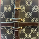 LOEWE Anagram tote bag handbag PVC leather navy light blue dark brown Rare