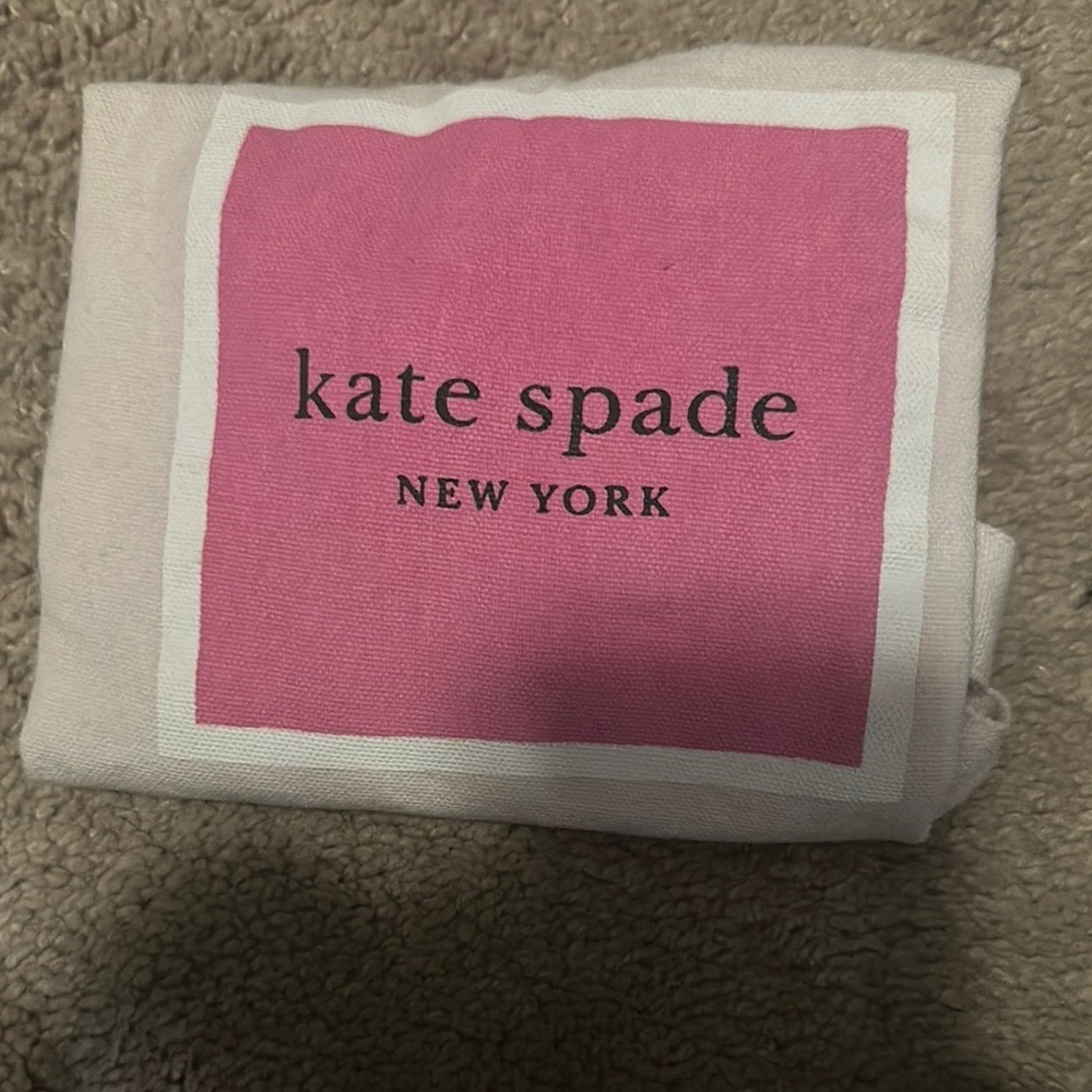 Kate Spade Pink and White Tote Bag
