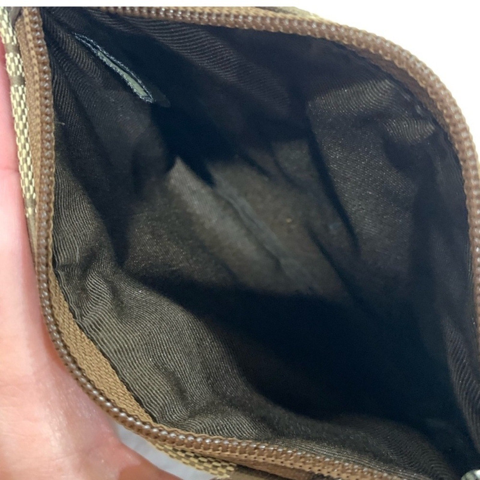 Coach Wristlet (40028 Signature Khaki/Mahogany Brown Canvas) Preowned