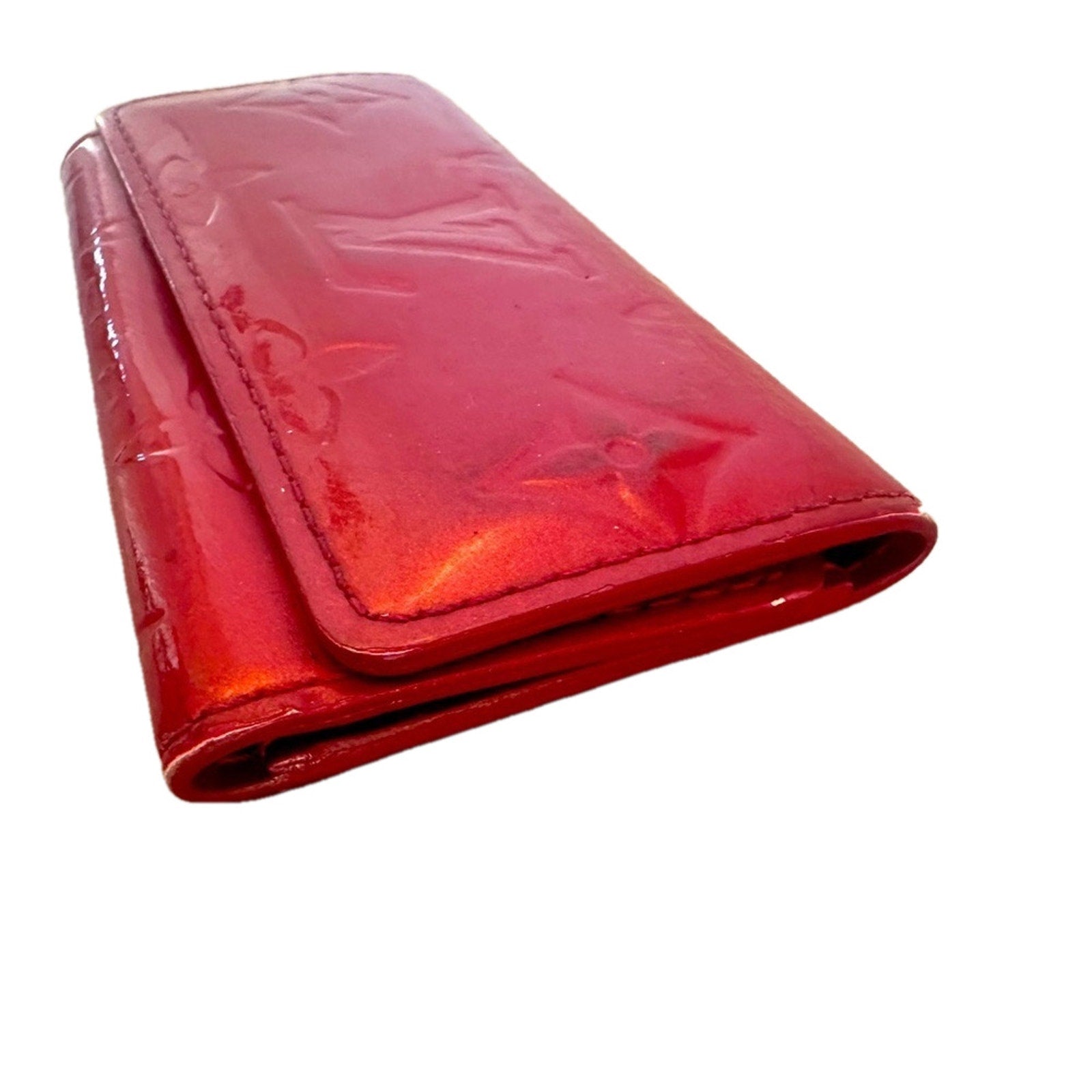 Red Louis Vuitton Leather Key Holder