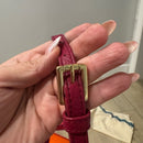 Tory Burch Foldover Crossbody Dark Pink/Red Leather  Bag EUC