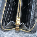 Miu Miu Black Quilted zip around Wallet with bow EUC