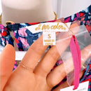 Pink and Blue Fireside Spark Becca Flared Sleeve Knee Dress Small Medium