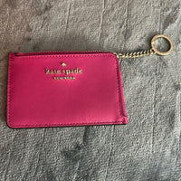 Kate Spade ♠️ Darcy Medium L-Zip Card Holder In Pink
