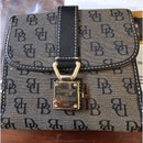 Vintage 1975 Dooney & Bourke Signature Canvas Wallet with COA - EUC