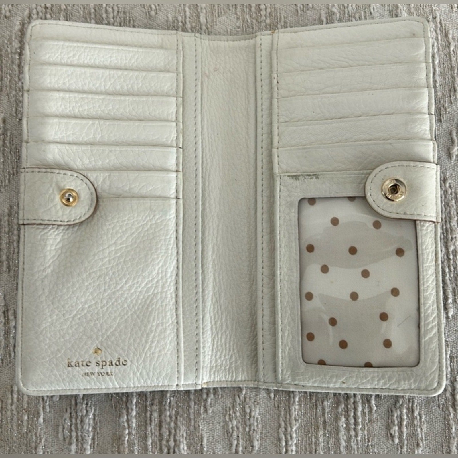 Kate Spade Madison Saffiano Leather Slim Bifold Wallet  EUC