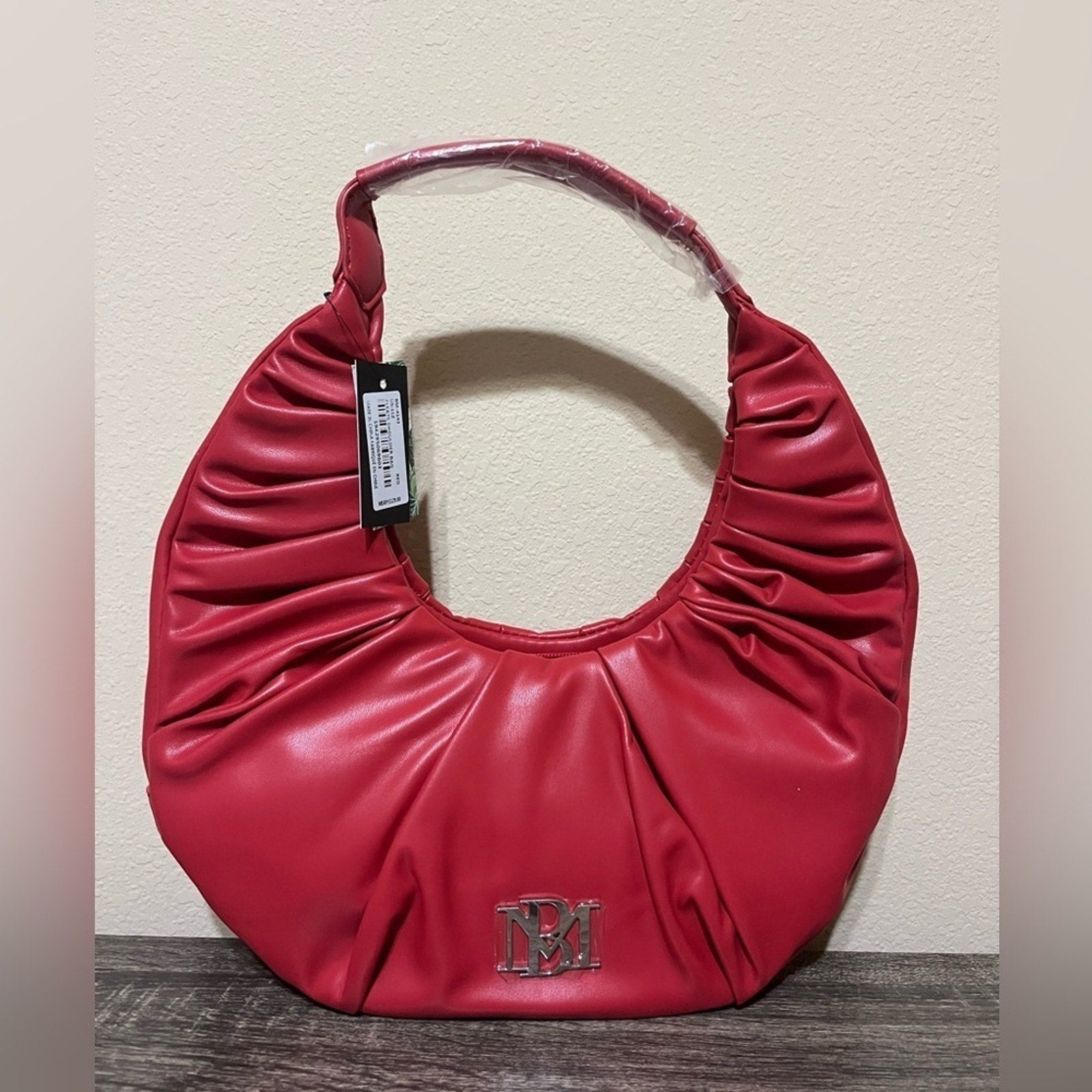 Badgley Mischka Pleat Shoulder Bag NEW