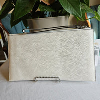 Michael Kors White Saffiano Leather XL NWT XL 6"x10" White Wristlet-Item
