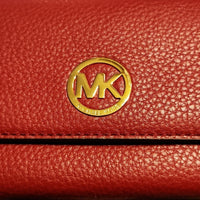 MK Red Pebble Leather  Wallet  EUC ✨️ Host Pick. BUY NOW PRICE 💰