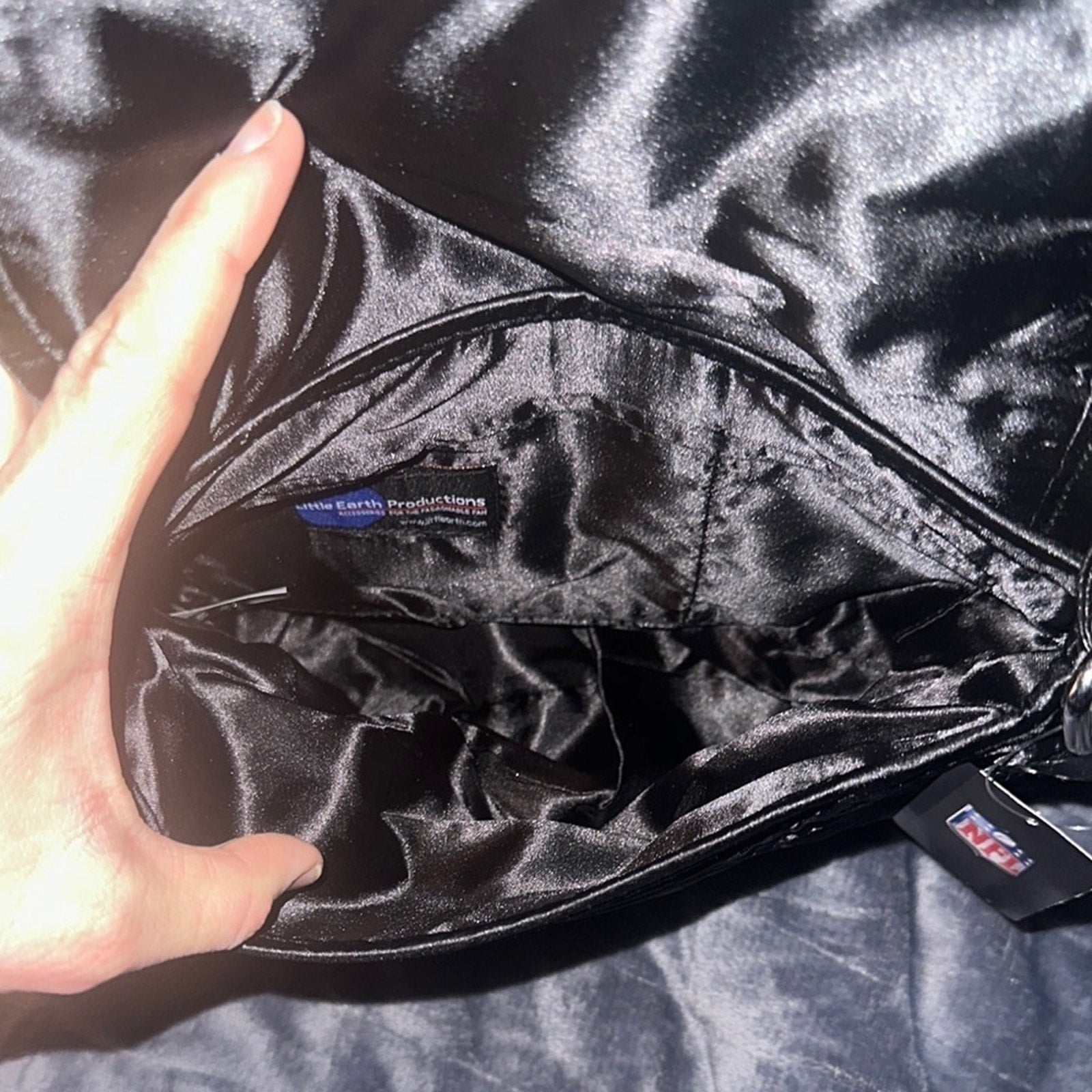 NFL Dallas Cowboys Black Quilted Star Embellished Shoulder Bag