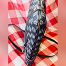 LOEWE Anagram tote bag handbag PVC leather navy light blue dark brown Rare