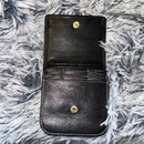 **RARE** Vintage Loewe snake bone coffee black leather wallet / card holder