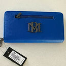 BADGLEY MISCHKA Electric Blue Zip Around Wallet