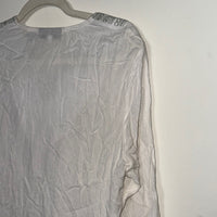 Cathy Daniels Top  Womens Large 3/4 Sleeve Embroidered V-neck Pullover Tunic NWT