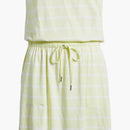 C&C California Ira Sleeveless Cotton Blend Drawstring Belt Dress