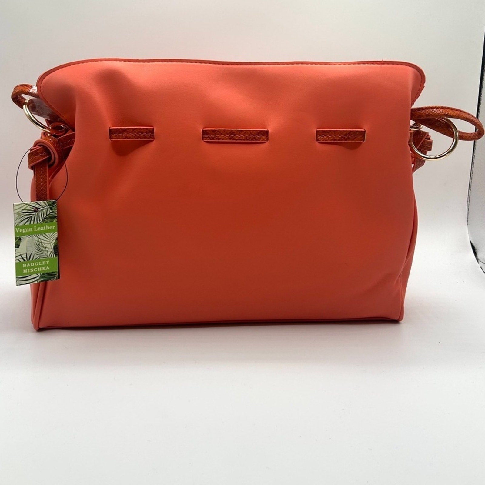 Badgley Mischka Snake Combo Bag Coral Handbag MSRP $149