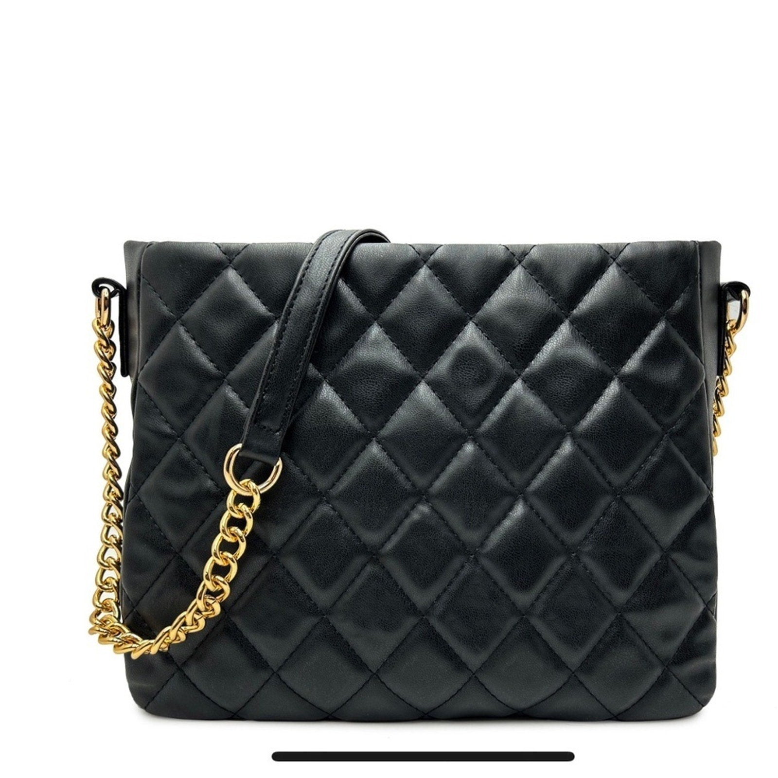 Valentino Orlandi Black Quilted Chain Shoulder Bag