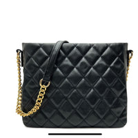 Valentino Orlandi Black Quilted Chain Shoulder Bag