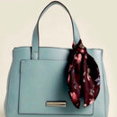 Light Blue Nine West Handbag with Floral Scarf