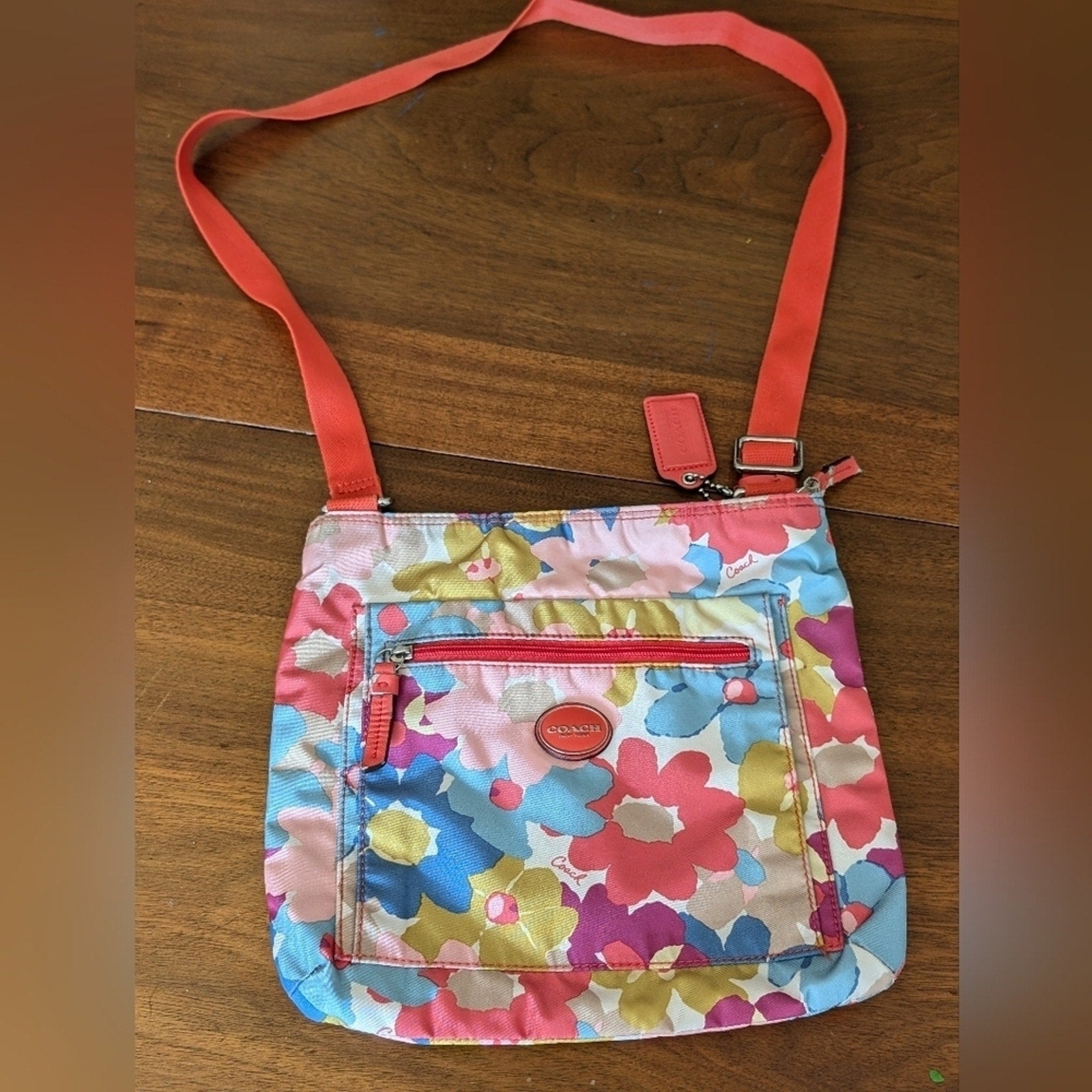 Coach getaway floral print crossbody bag