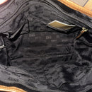 MICHAEL KORS Kempton Navy Nylon & Tan Leather Tote Purse Double Handles