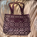 Vintage Coach Purple Signature Tote Bag