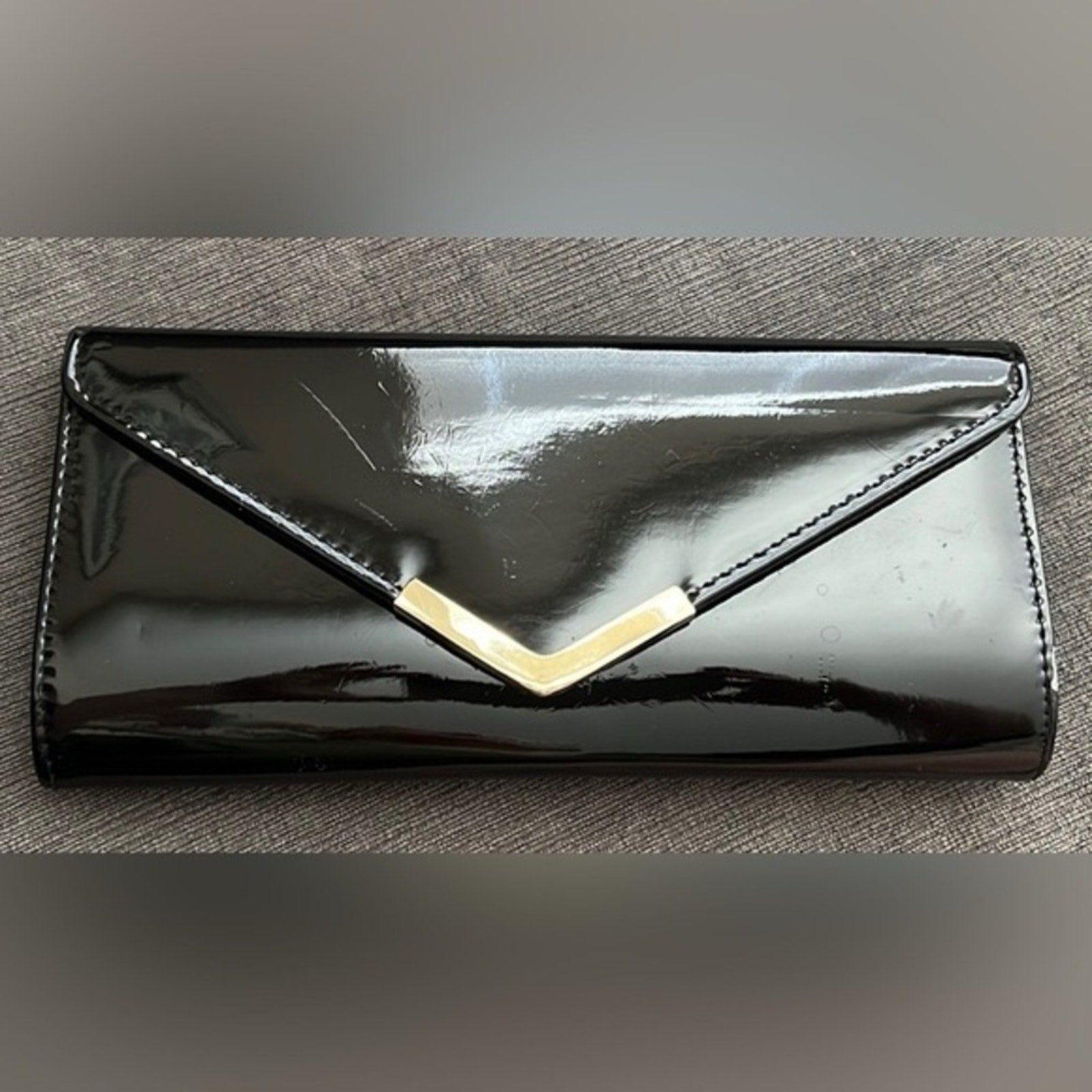 Aldo Black Patent Leather Clutch