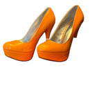 Charlotte Russe Orange Platform Heels, SIZE 9