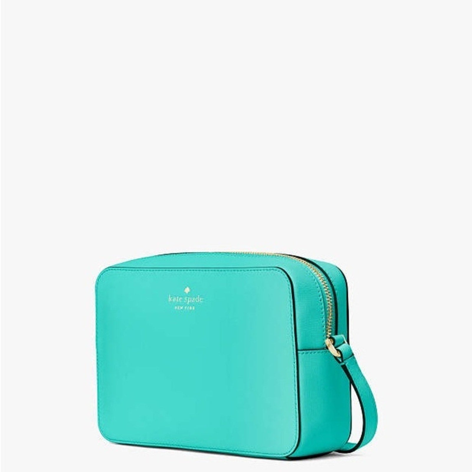 Kate Spade Blue Crossbody Bag with Structured Shape and Gold Accents-Harper NWOT