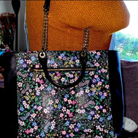 Karl Lagerfeld Black and Green Tote Bag NWOT