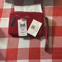 Coach Red Wristlet Clutch