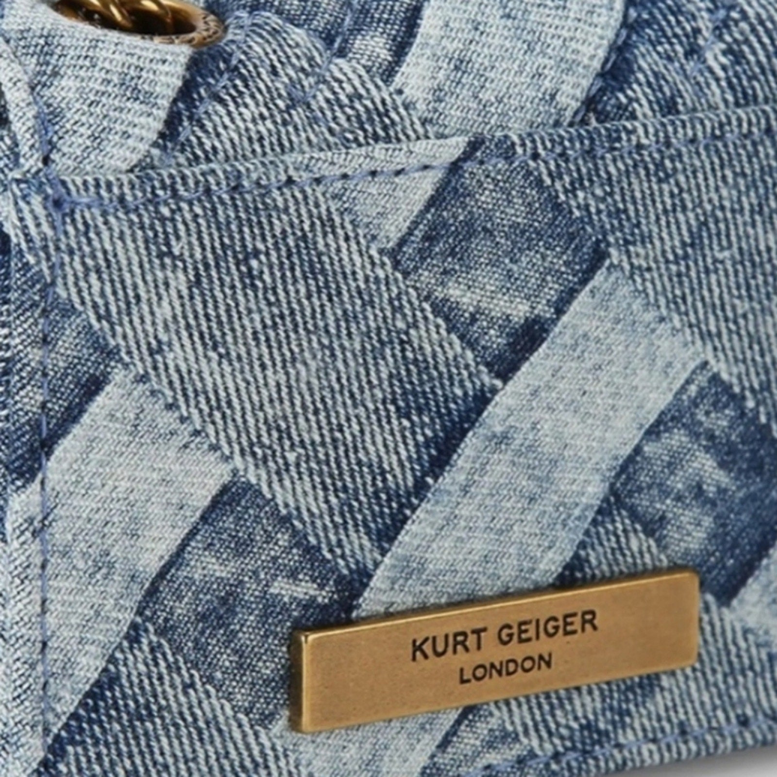 MICRO DENIM KENSINGTON BAG Kurt Geiger London NWOT