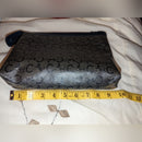 Vintage Celine Diffusion TRIOMPHE Leather Clutch Pouch Blue Vintage EUC with COA