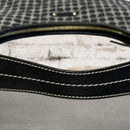 Kate Spade ♠️ Handbag Dot Noel Black Gray Canvas Leather Shoulder Hobo Bag
